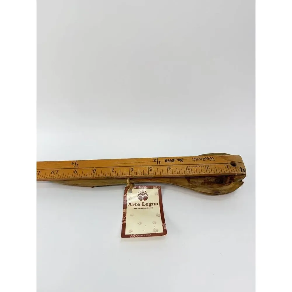 Arte Legno Olive Wood Utensils Set 2 Italy Spoon Fork Spatula Kitchen Tool